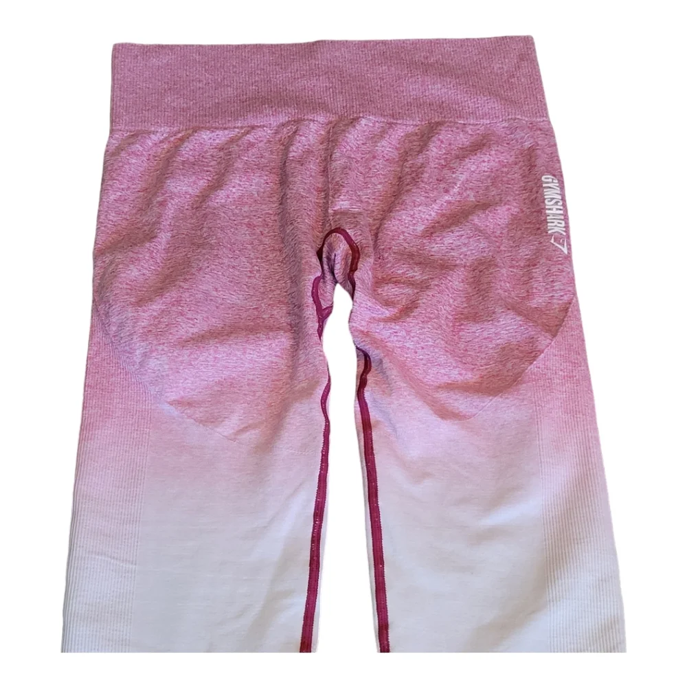 Gymshark Ombre Seamless High Rise Leggings Chalk Pink Beet Contour Leggings S